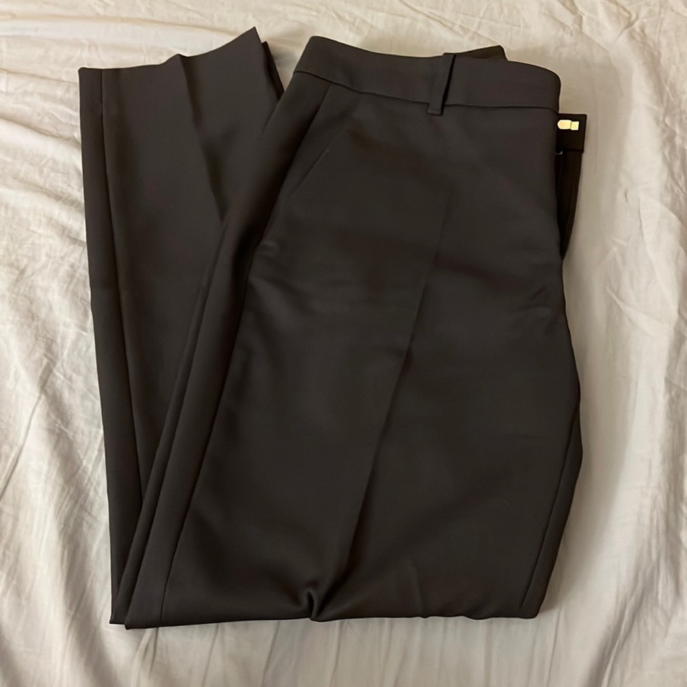 Zara Black Straight-Leg Tailored Trousers
